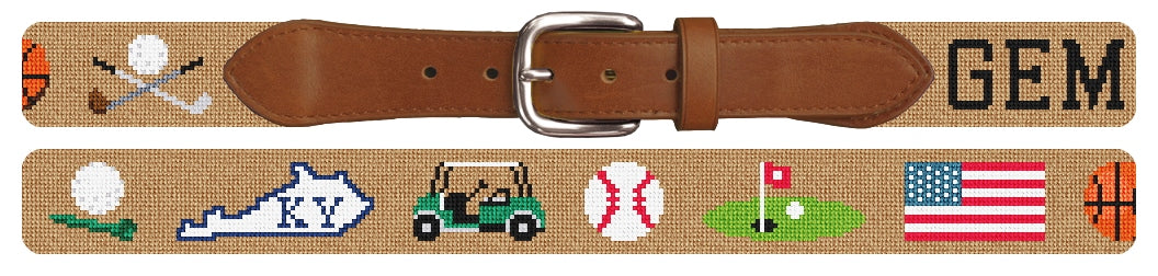 Custom Needlepoint Belt