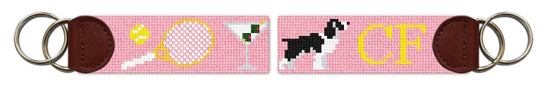 Custom Needlepoint Key Fob