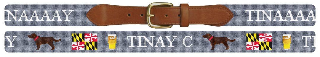 Custom Needlepoint Belt