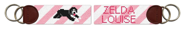Custom Needlepoint Key Fob