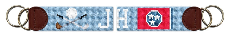 Custom Needlepoint Key Fob