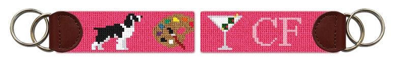 Custom Needlepoint Key Fob