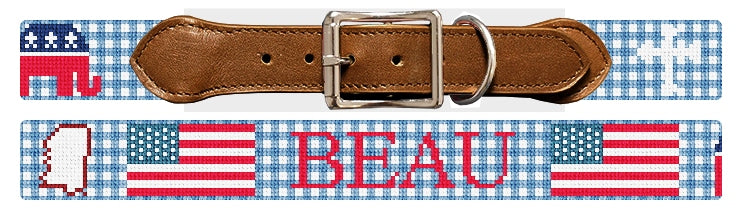 Custom Needlepoint Dog Collar