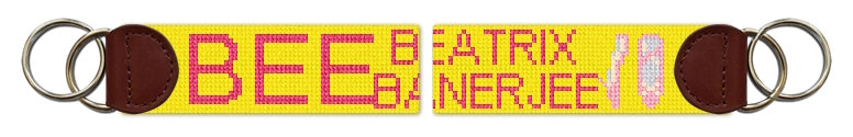 Custom Needlepoint Key Fob