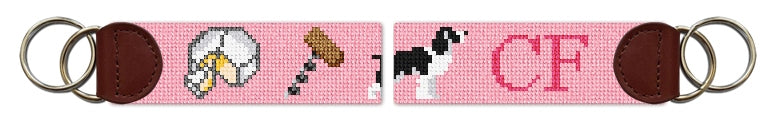 Custom Needlepoint Key Fob