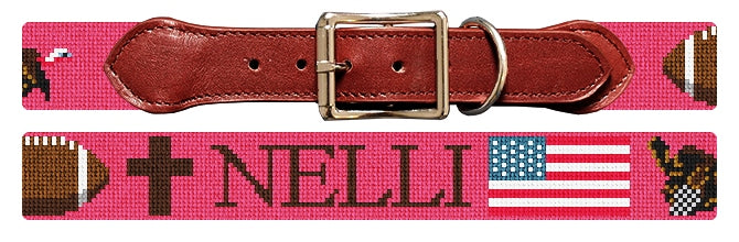 Custom Needlepoint Dog Collar