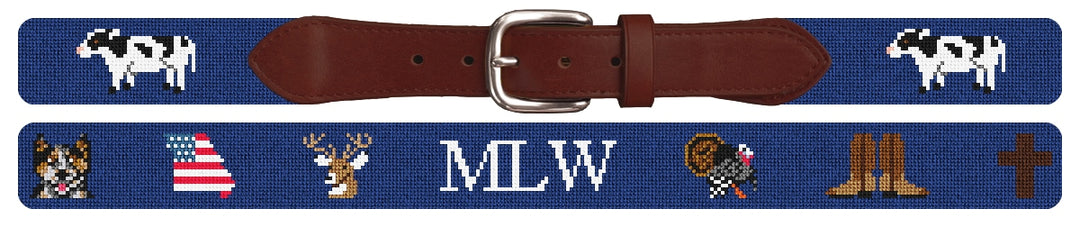 Custom Needlepoint Belt