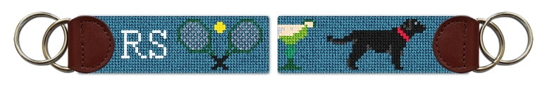 Custom Needlepoint Key Fob