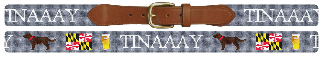 Custom Needlepoint Belt