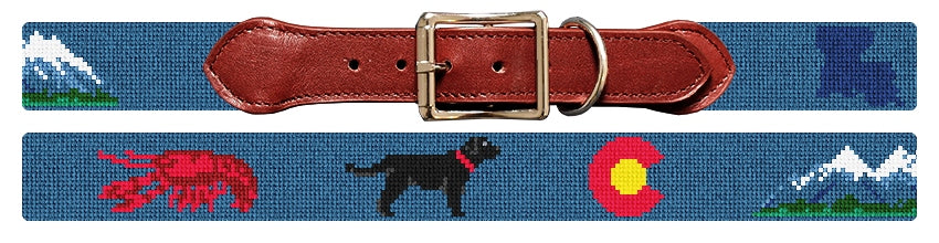 Custom Needlepoint Dog Collar