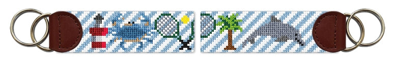 Custom Needlepoint Key Fob