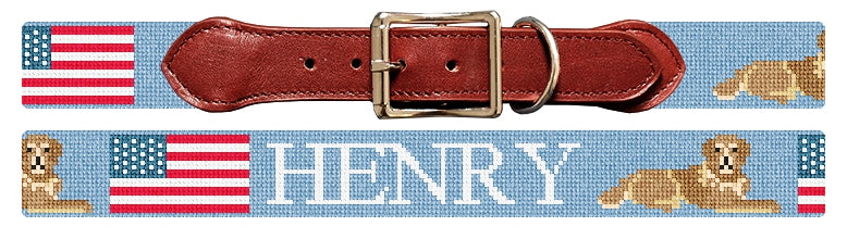 Custom Needlepoint Dog Collar