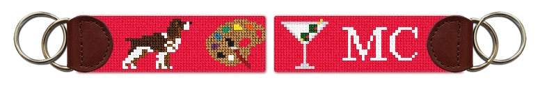 Custom Needlepoint Key Fob