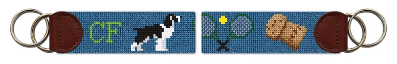Custom Needlepoint Key Fob
