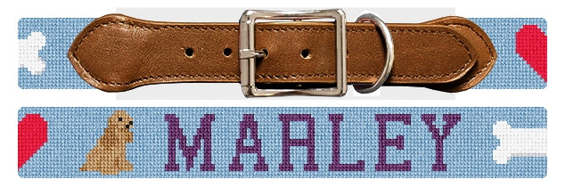 Custom Needlepoint Dog Collar