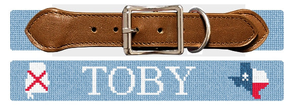 Custom Needlepoint Dog Collar