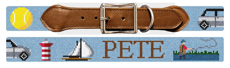 Custom Needlepoint Dog Collar