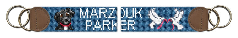 Custom Needlepoint Key Fob