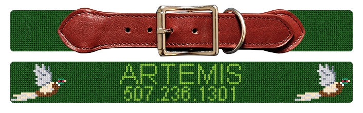 Custom Needlepoint Dog Collar