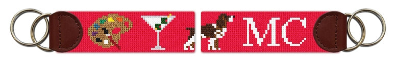 Custom Needlepoint Key Fob