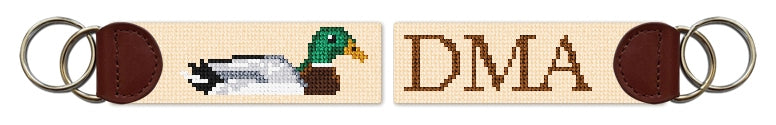Custom Needlepoint Key Fob