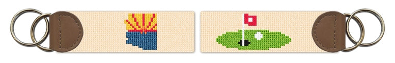 Custom Needlepoint Key Fob