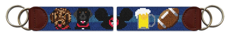 Custom Needlepoint Key Fob