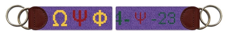 Custom Needlepoint Key Fob