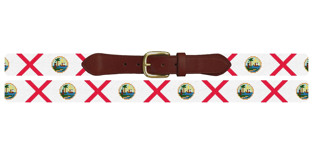 Big Florida Flag Needlepoint Belt