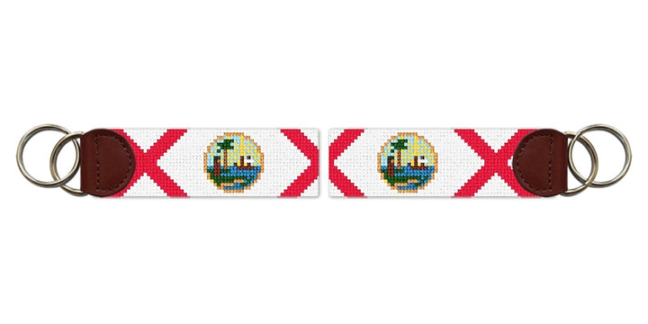 Big Florida Flag Needlepoint Key Fob