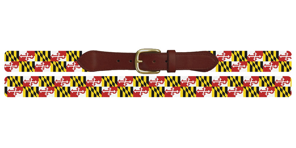 Big Maryland Flag Needlepoint Belt