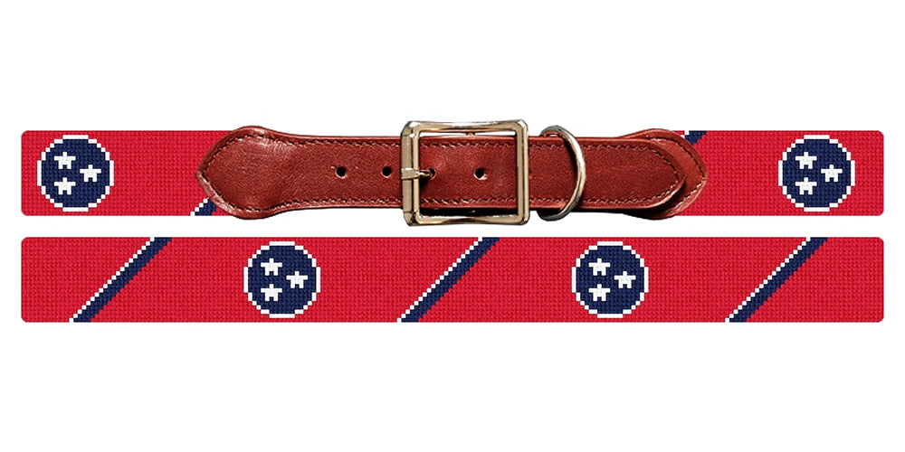 Big Tennessee Flag Needlepoint Dog Collar
