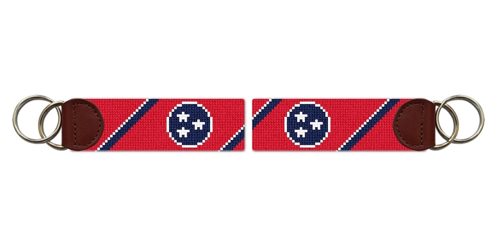 Big Tennessee Flag Needlepoint Key Fob
