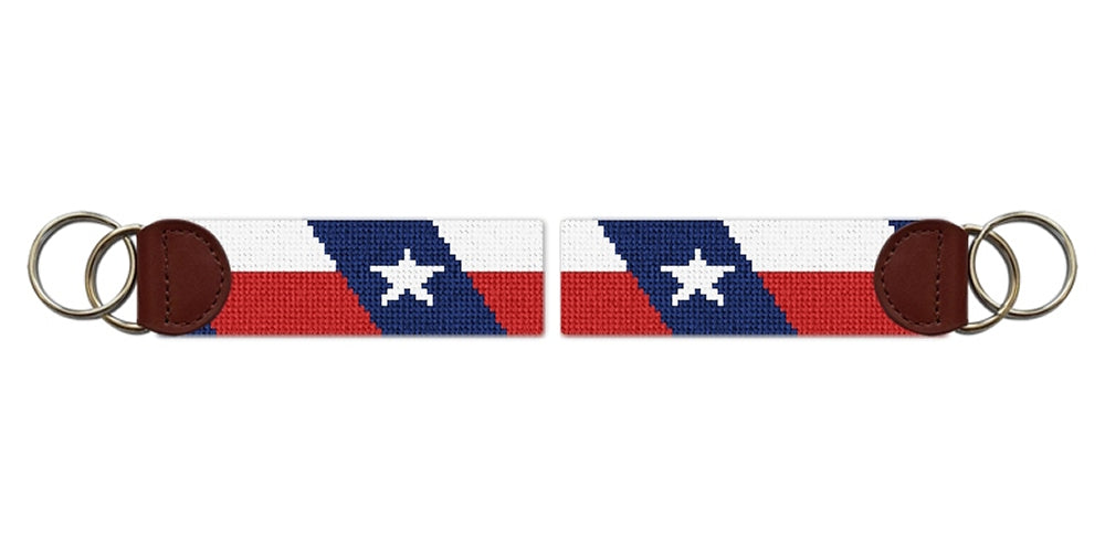 Big Texas Flag Needlepoint Key Fob