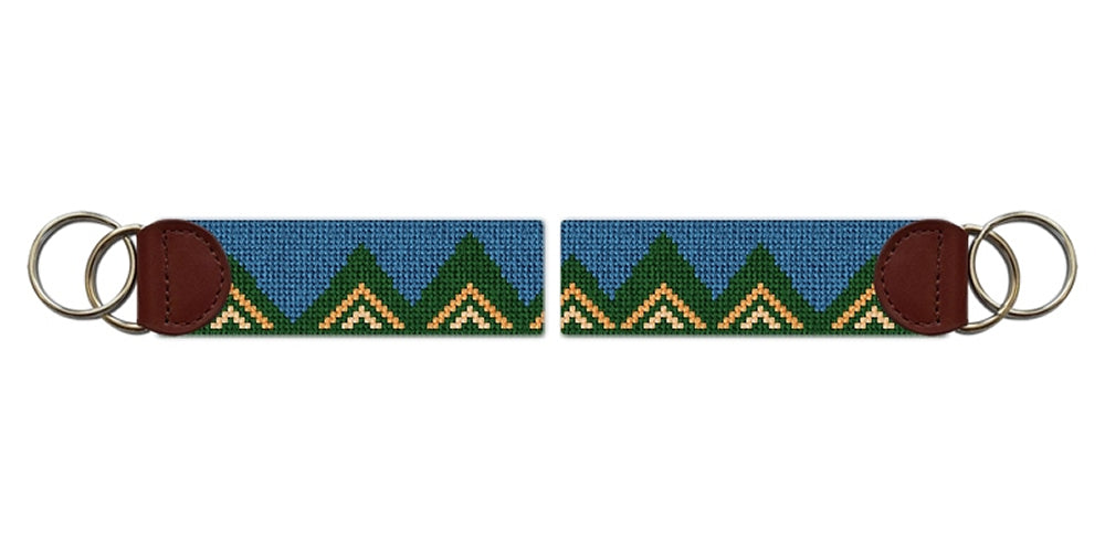 Blue Sky Needlepoint Key Fob