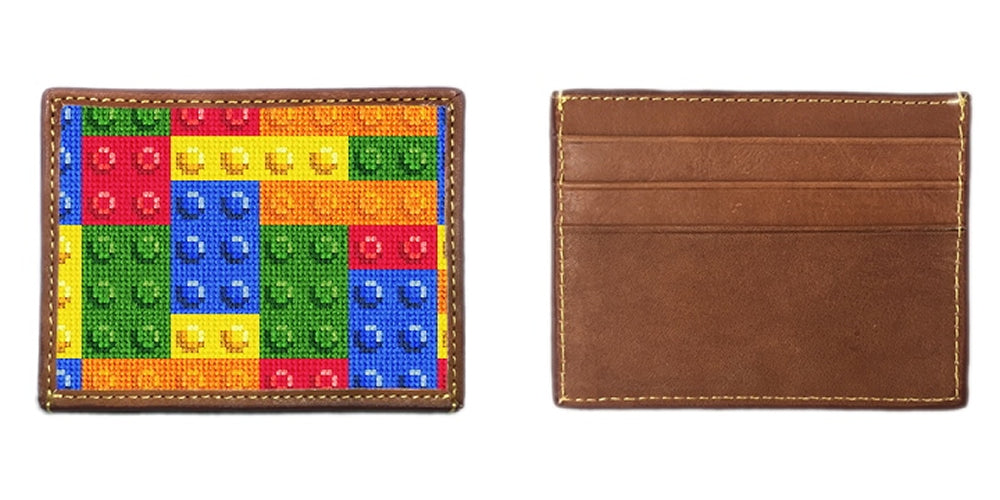 Brick By Brick Needlepoint Card Wallet