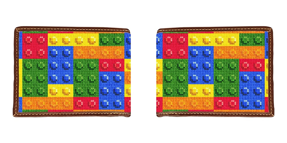 Brick By Brick Needlepoint Wallet