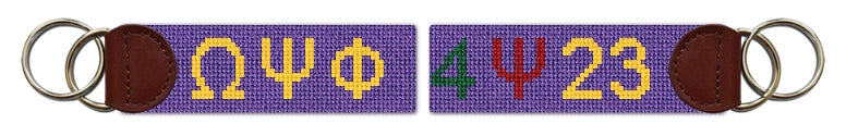 Custom Needlepoint Key Fob
