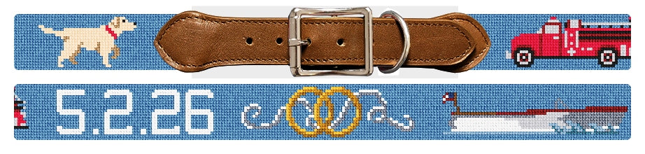 Custom Needlepoint Dog Collar