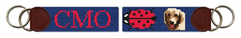 Custom Needlepoint Key Fob