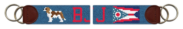 Custom Needlepoint Key Fob