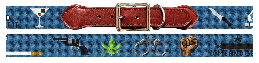 Custom Needlepoint Dog Collar