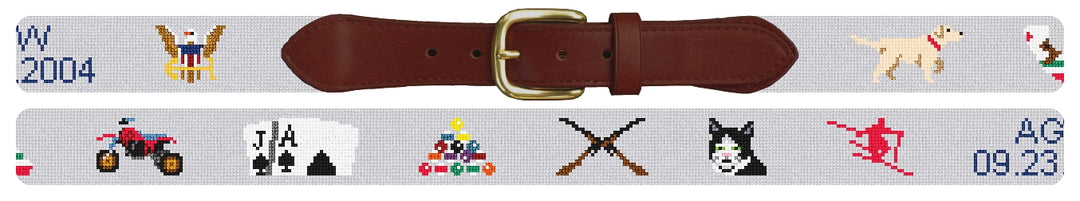 Custom Needlepoint Belt