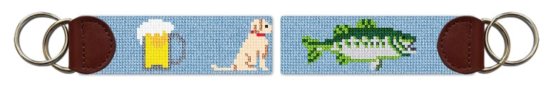 Custom Needlepoint Key Fob