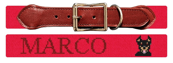 Custom Needlepoint Dog Collar