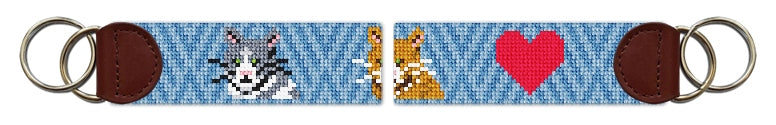 Custom Needlepoint Key Fob