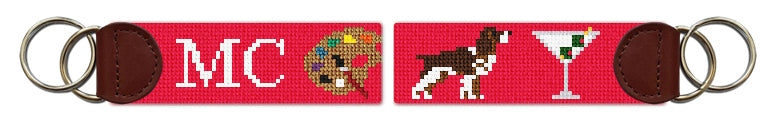 Custom Needlepoint Key Fob