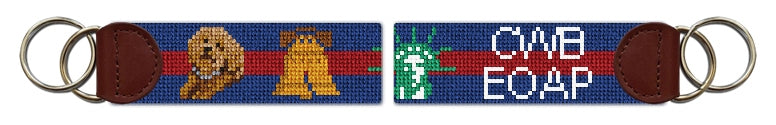 Custom Needlepoint Key Fob