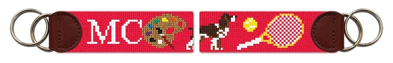 Custom Needlepoint Key Fob
