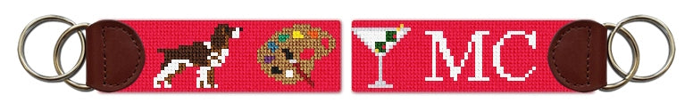 Custom Needlepoint Key Fob
